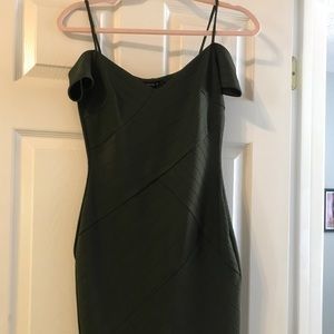 Olive Green Form Fitting Dress